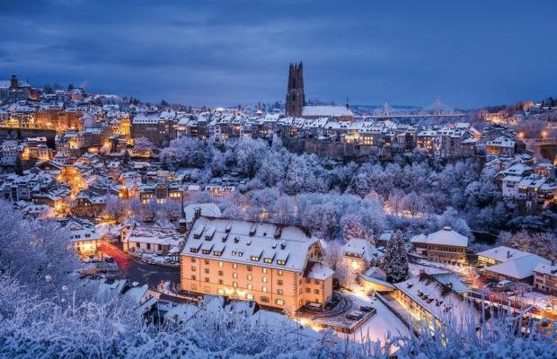 Fribourg by night
